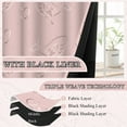 thumbnail image 5 of Pink Blackout Window Curtains for Girls Bedroom,Living Room,Thermal Insulated Curtains,52x84 Inch,Set of 2, 5 of 6