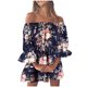 thumbnail image 1 of Mini vestido de princesa con botones estampados y hombros descubiertos para mujer Fridja  bnh6636, 1 of 5