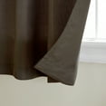 thumbnail image 2 of TOWN & COUNTRY BASICS Cabana Solid Heavyweight Indoor Outdoor Curtains, Light Filtering Opacity with Grommet Top, Water Repellent, 2-Pack Set, 54"x108", Chocolate, 2 of 11