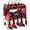 Red, variant on VILONG Power Tool Organizer Wall Mount with 8-Outlet Charging Station, 4 Drill Holder Battery Heavy-Duty Garage Organization Tool Storage Rack, Red