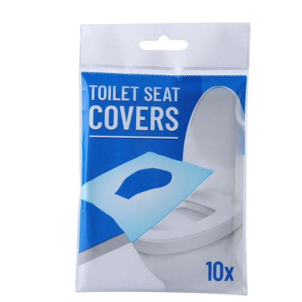 Bewildely Cojín desechable para asiento de inodoro, 10 Uds., papel de cubierta de asiento de inodoro de baño de pulpa de portátil Juegos de accesorios de baño TYPE1 Bewildely HA5055-00B