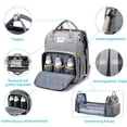 thumbnail image 3 of Mochila cambiador para bebé, mochila para pañales, mochila de viaje para bolso de bebé con cambiador, mochila cambiador multifuncional repelente al agua de gran capacidad, 3 of 6