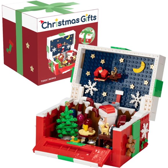 TRAHOO-Advent Calendar 2024 Christmas Block Toys Christmas Set,Christmas Ornaments Surprise Box,Christmas Tree,Christmas Nutcracker,Santa Claus, Sets Adult Gifts