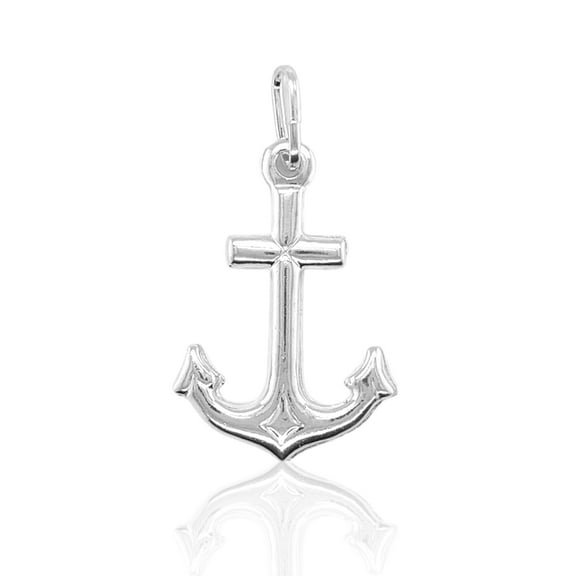 Sterling Silver Large Anchor Pendant