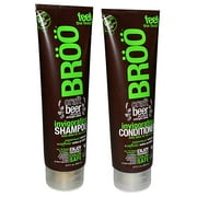 BROO Craft Beer Invigorating Shampoo and Conditioner Malted Mint 100% Natural Scent Color Safe and Vegan