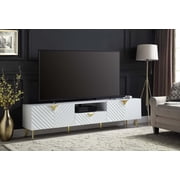 ACME Gaines TV Stand in White High Gloss Finish