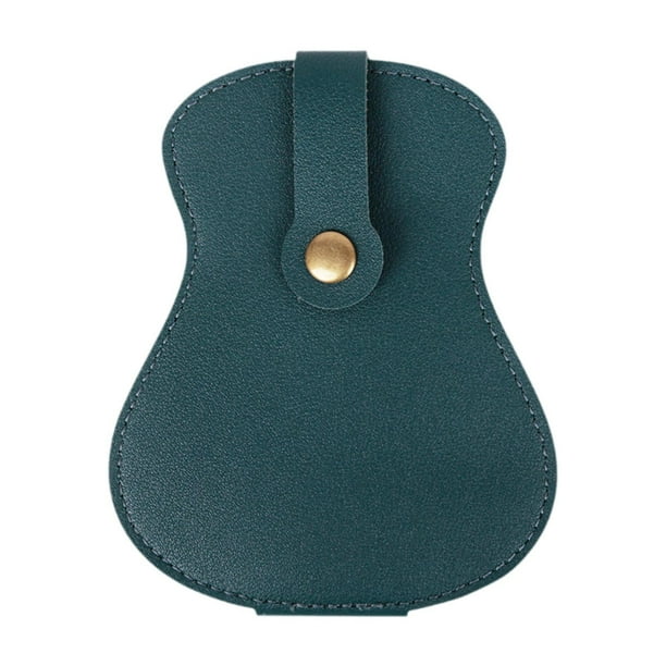Estuche portátil para púas de guitarra para niños, guitarra acústica y eléctrica. Verde