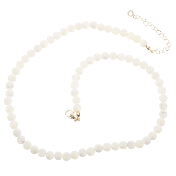 Collar de perlas blancas con cuentas de perlas de agua dulce, delicado collar tipo gargantilla de perlas para mujeres y niñas, ideal para fiestas y uso diario, 6 mm