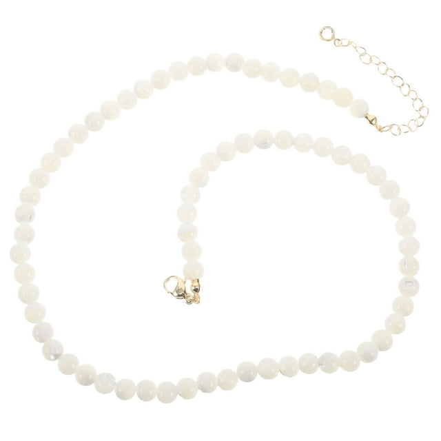 Collar de perlas blancas con cuentas de perlas de agua dulce, delicado collar tipo gargantilla de perlas para mujeres y niñas, ideal para fiestas y uso diario, 6 mm