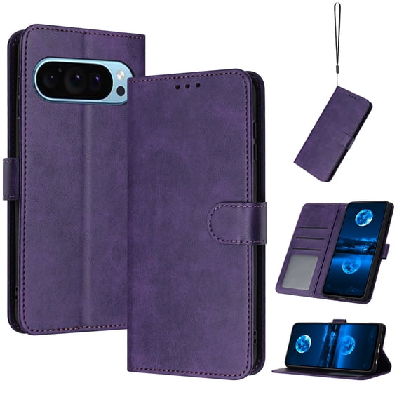 for Google Pixel 9 / 9 Pro with RFID Blocking Wallet case Credit Card Holder,Flip Book PU Leather Phone case Shockproof Rugged Cover Cellphone Women Men for Google Pixel 9 / 9 Pro case Wallet,Purple