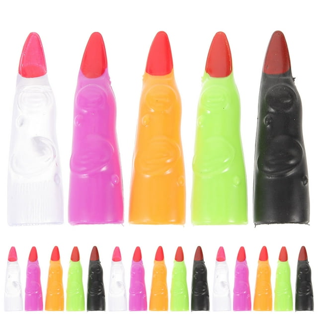 30 Uds. Dedos de bruja, disfraz de bruja, dedos falsos coloridos, accesorio de Cosplay para fiesta de Halloween