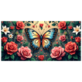 thumbnail image 3 of Floral Backdrop Banner with Roses Sunflowers and Leaves for Wedding Decoration Photography Party Background Romantic Event Decor Floral Arrangement, 3 of 4