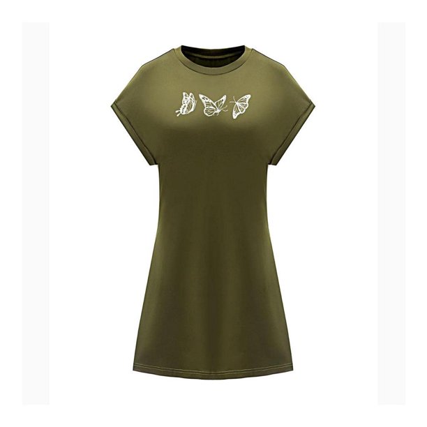 Vestido de verano para mujer, hasta la , ropa sencilla para adolescentes, vestido informal para desplazamientos M