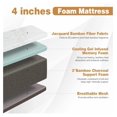 4” TriFolding Mattress with Storage Bag XL, Cool Gel Memory Foam