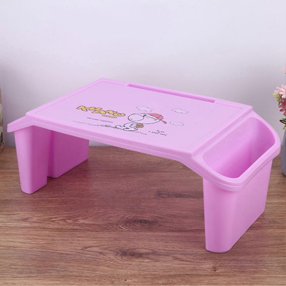 Laptop Bed Desk Bridge Storage Design Smoother Edges Minimalist Study Bed Desk for College Students Home School Purple
