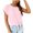 Pink, variant on Workout Tops Woman Summer Yoga Athletic Shirts Cap Sleeve Tie Bow Loose Fit Gym Muscle Shirt