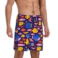 thumbnail image 2 of Sikiie Cute Flat Hand Drawn Fishes Mens Pajama Shorts, Lightweight Lounge Pant with Pockets Soft Sleep Pj Shorts for Men3X-Large, 2 of 6