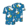 thumbnail image 3 of Daiia Cartoon Goose Mens Baseball Jersey Button Down Shirts Short Sleeve Sports Uniforms-X-Large, 3 of 9
