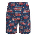 thumbnail image 6 of Kdxio Fire Truck 1 Pattern Mens Casual Shorts - Drawstring Summer Beach Sports Shorts for Men, 6 of 9