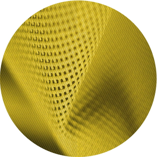 Ahgly Company Tapis Rond Lavable en Machine Intérieur Transitionnel Jaune Foncé Vert, 3 Pieds Rond