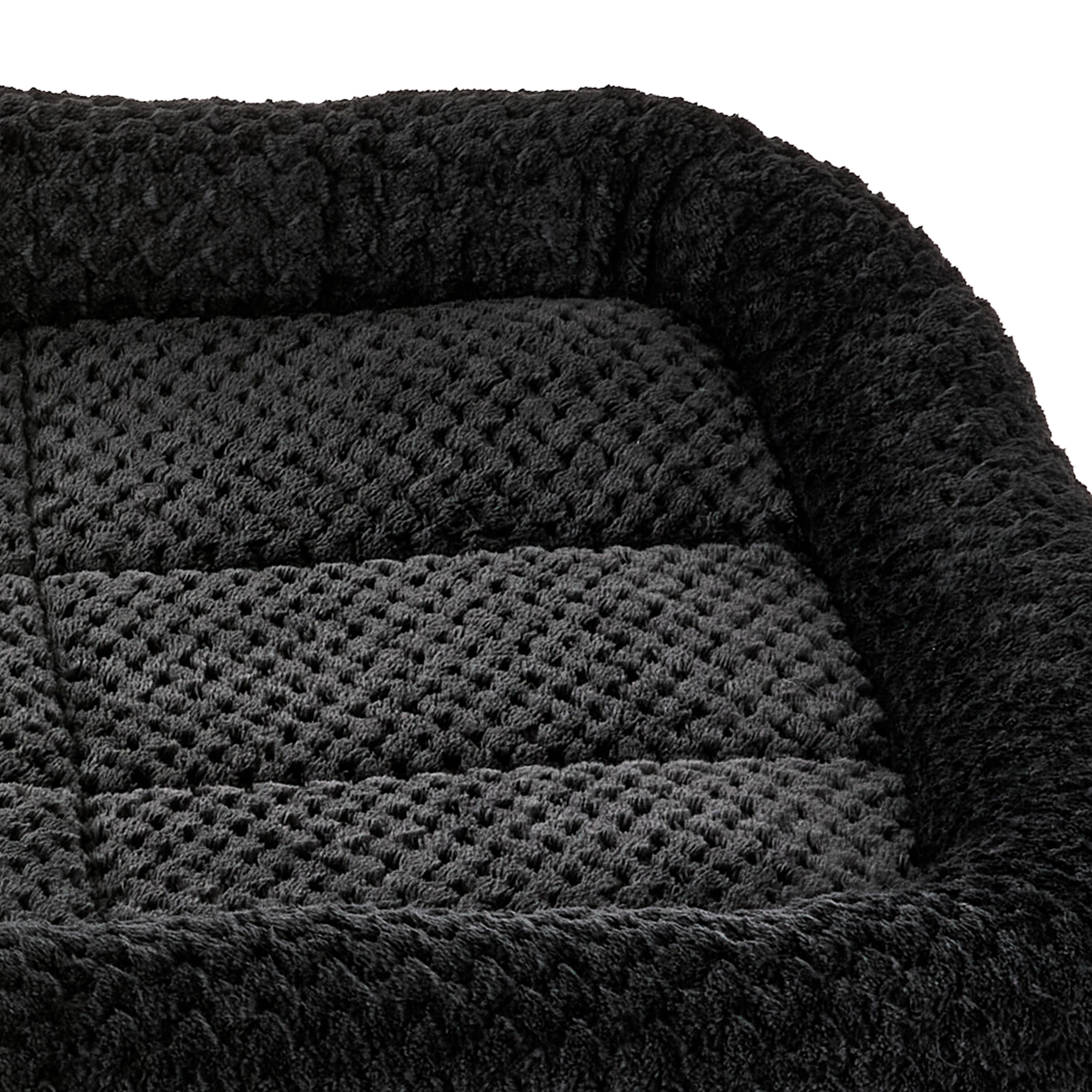 Vibrant Life Medium Cozy Luxe Crate Mat Pet Bed, Dark Gray, 30" x 20"