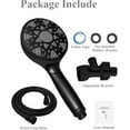 thumbnail image 6 of Bailu High Pressure Shower Head features a handheld 7-mode built-in power wash to clean your tub. Tile & Pet, 5" High Flow Handheld Rain Shower Head - Matte Black, 6 of 7