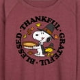 thumbnail image 3 of Peanuts - Thankful Grateful Blessed - Women's Lightweight French Terry Long Sleeve Shirt, 3 of 6