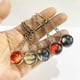 thumbnail image 4 of Llavero con forma de estrella del universo luminoso, colgante del sistema solar, tierra, galaxia, nebulosa, llavero con bola de cristal de doble cara, 4 of 6