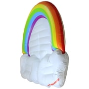 Swimline 68 Inflatable Swimming Pool 3-Person Rainbow with Clouds Island - White/Green