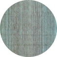 thumbnail image 1 of Ahgly Company Indoor Round Abstract Light Blue Modern Area Rugs, 6' Round, 1 of 4