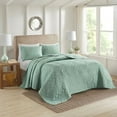 thumbnail image 5 of 3 Piece Reversible Bedspread Set,Green Microfiber Household Supplies Décor Bedding Bedding Sets, 5 of 12