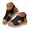 Black, variant on Women's Platform Wedge Sandals Adjustable Ankle Strap Open Toe Slip on Dressy Casual Summer Beach Shoes