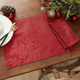thumbnail image 2 of Elrene Home Fashions Poinsettia Elegance Jacquard Holiday Napkins, Set of 4, 17x17, 2 of 3