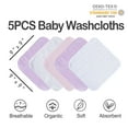 thumbnail image 4 of Viviland Baby Towels and Washcloths, Soft Absorbent Baby Girl Bath Towel Set, Unicorn Hooded Towels with 5 Infant Washcloths，(6 Pieces), 4 of 7
