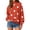 204#Vermilion, variant on Sweatshirts for Women Polka Dot Long Sleeve Sweatshirt Oversized Loose Fit Print Pullover Fall Tops