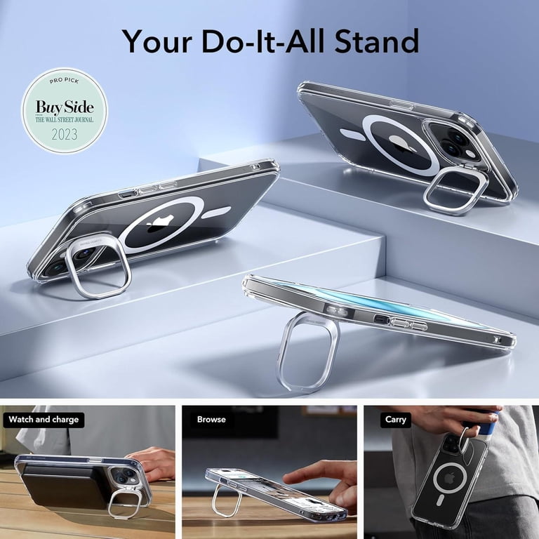 ESR MagSafe Clear Bumper Case With Stash Stand for iPhone 15 Plus photo 7