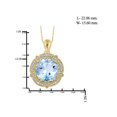 thumbnail image 4 of JewelersClub Silver Necklaces for Women –Silver Necklace for Women 14K Gold Plated Silver – Sky Blue Topaz Necklace Centerpiece, White Diamond Accents – Hypoallergenic Pendant, 4 of 4