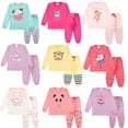 thumbnail image 1 of Surtido Kit 3 Pijamas Infantiles - 3 Camisetas Manga Larga + 3 Pantalones - Promoción - Kit con 3 Ropa Infantil Pijamas Invierno Bebe Barato Deng Xun unisex, 1 of 1