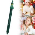 thumbnail image 2 of WMGHA Retractable Christmas Theme Gel Pens Black Ink Cartoon Xmas Tree Bear Snowman Reindeer Santa Claus Elk Christmas Hat for SchoolParty Home Decoration, 2 of 9