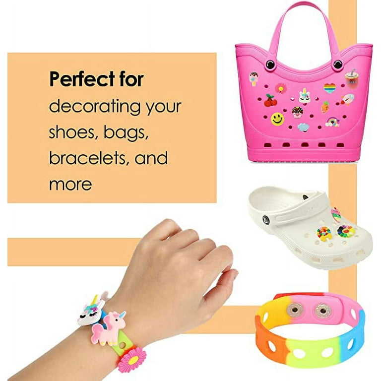 Custom English Letter Croc Shoe Charms DIY PVC Pink Soft Rubber Decoration  Buckles For Clogs, 30th Birthday Bracelet, And Wristbands From  Fashion_croccharms, $0.13