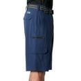 thumbnail image 2 of Iron Co Men's Belted Stretch Performance Hybrid Cargo Shorts (Varsity Blue, 36), 2 of 3