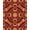 Red Gold Pink, Pattern 2, variant on ODIKA Pink Boho Pretty Centered Lunar Crisp Ornamental Retro Vintage for Playroom, Bedroom, Reading Nook, Pet Friendly & Kids Safe Play