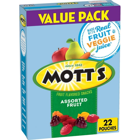Fruit Flavored Snacks  Assorted Fruit  Pouches (Pack of 20)