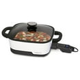 thumbnail image 1 of Presto 07118 Precise Tuxedo 12" Electric Skillet, Nonstick Multi-Cooker w/ Lid, 1 of 11
