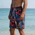 thumbnail image 6 of Yaoyar Mens Swim Trunks Hawaiian Beach Shorts Quick Dry Board Shorts Bathing Suits Swimwear with Mesh Lining Pockets, 6 of 6
