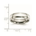 thumbnail image 6 of Chisel Stainless Steel with Sterling Silver Inlay Polished 6mm Band, 6 of 7