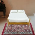thumbnail image 6 of 1:12 Miniature Floor Area Rug Simulation Life Scene Home Woven Rug Ornaments Dark Red, 6 of 8