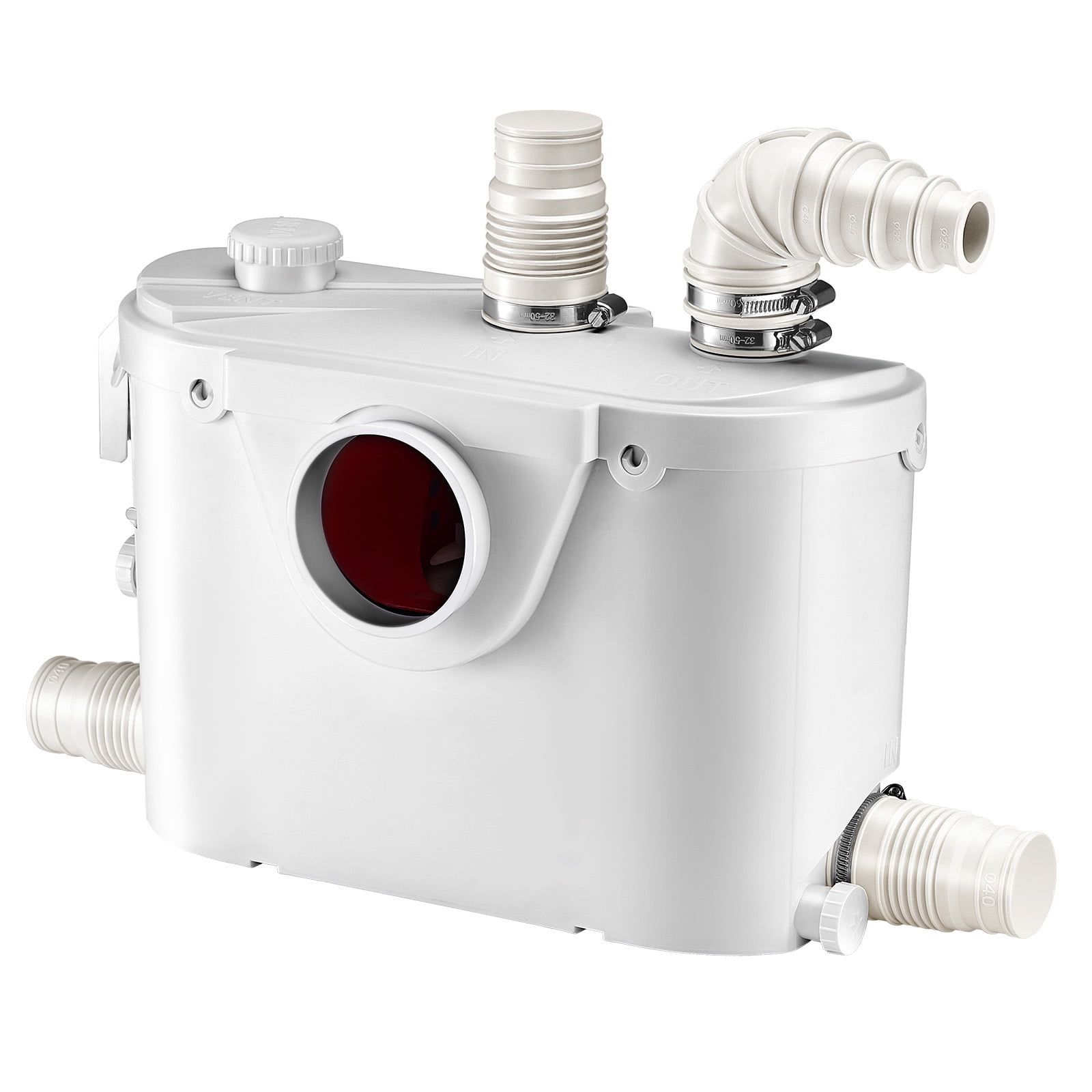 KFFKFF Effluent Water Pump, 500W, Capable of 29 GPM Flow, Elevation Reach 26 ft/8 m, Sanitation Pump Featuring 4 Water Entry Points, Designed for Efficient Waste Liquid Management in Toilet