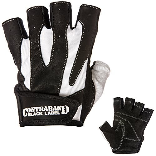Contraband Black Label 5150 Pro Leather Weight Lifting Gloves