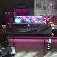 thumbnail image 2 of Homall 55 Inch Gaming Desk Y-Shaped PC Computer Gaming Office Desk with Mouse Pad Home Office Study Carbon Fiber Surface Gamer Workstation With Cup Holder and Headphone Hook, Black, 2 of 7